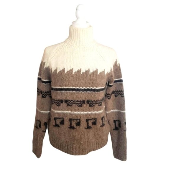 Zara Sweaters - Zara Alpaca Wool Nordic Fair Isle Aztec Southwestern Boho Chunky Sweater M